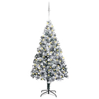vidaXL Árvore de Natal Artificial Branco 150 cm PVC, Aço e Plástico