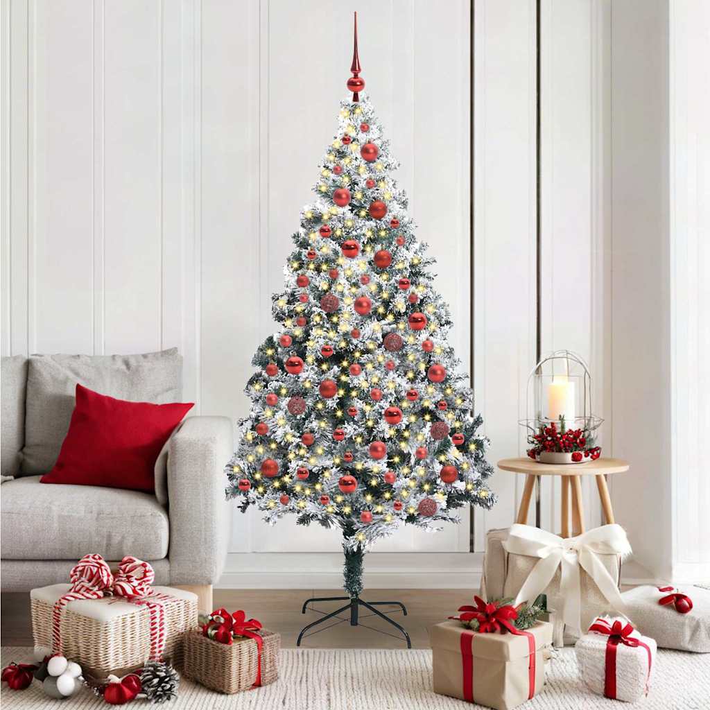 vidaXL Árvore de Natal Artificial Branco 150 cm PVC, Aço e Plástico