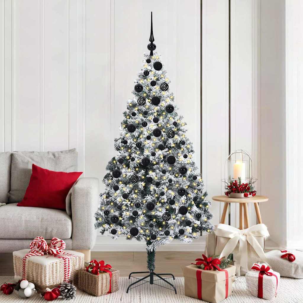 vidaXL Árvore de Natal Artificial Branco 150 cm PVC, Aço e Plástico