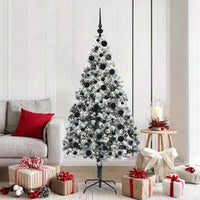 vidaXL Árvore de Natal Artificial Branco 150 cm PVC, Aço e Plástico