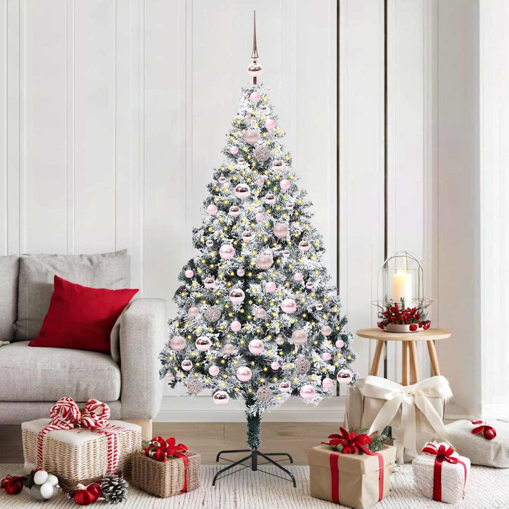vidaXL Árvore de Natal Artificial Branco 150 cm PVC, Aço e Plástico