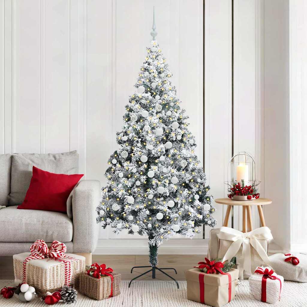 vidaXL Árvore de Natal Artificial Branco 150 cm PVC, Aço e Plástico
