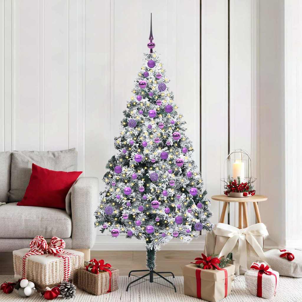 vidaXL Árvore de Natal Artificial Branco 150 cm PVC, Aço e Plástico