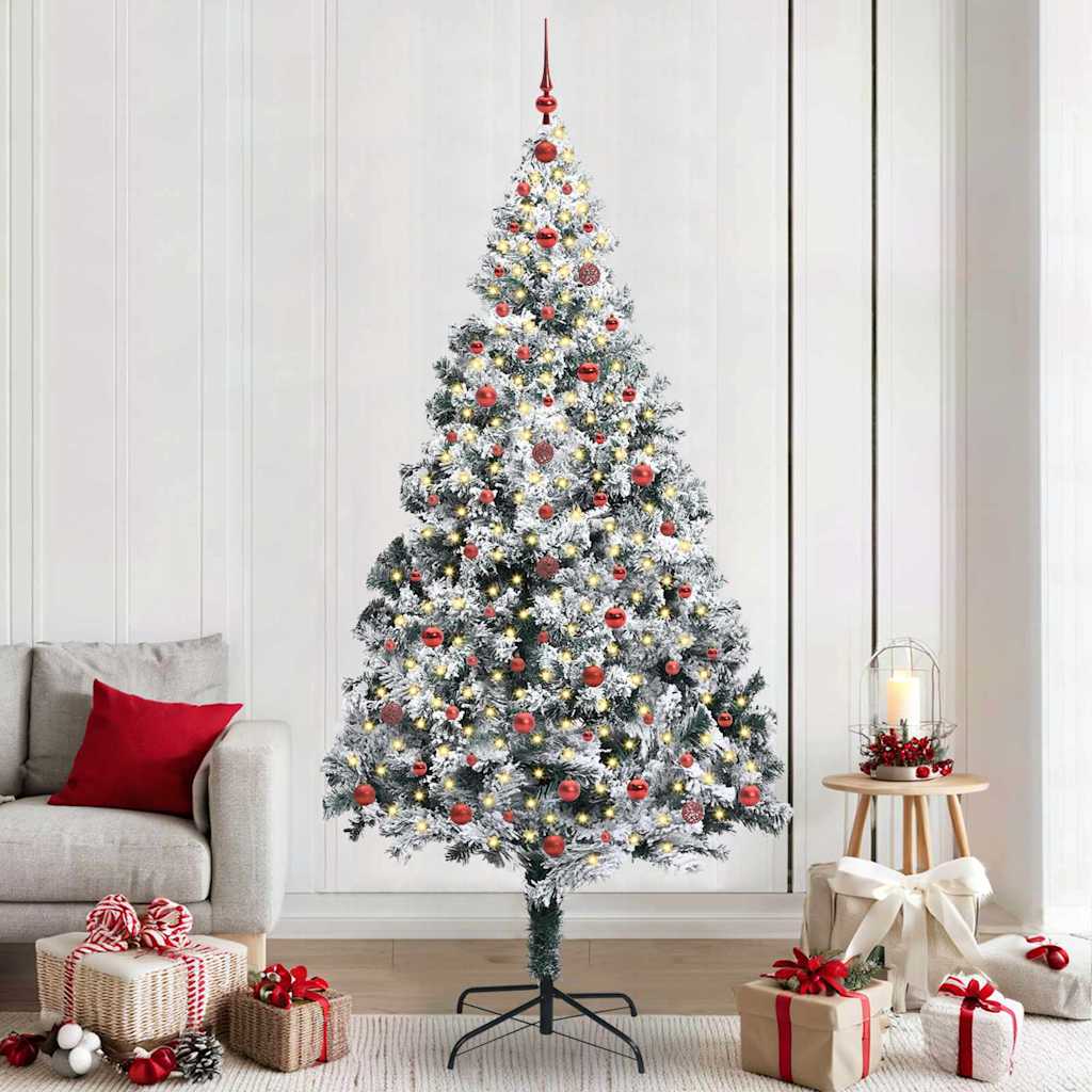 vidaXL Árvore de Natal Artificial Branco 150 cm PVC, Aço e Plástico