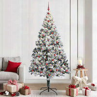 vidaXL Árvore de Natal Artificial Branco 150 cm PVC, Aço e Plástico