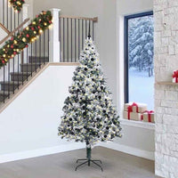 vidaXL Árvore de Natal Artificial Branco 150 cm PVC, Aço e Plástico
