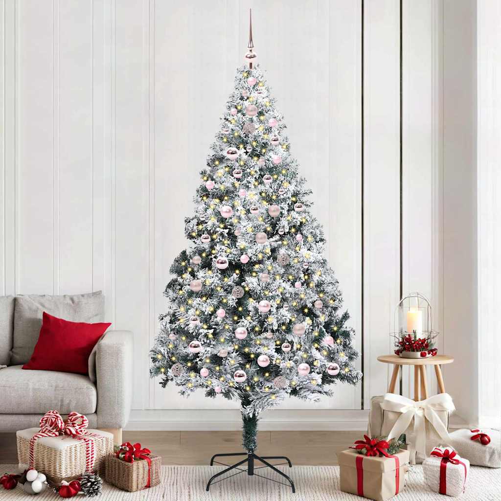 vidaXL Árvore de Natal Artificial Branco 150 cm PVC, Aço e Plástico
