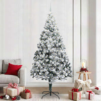vidaXL Árvore de Natal Artificial Branco 150 cm PVC, Aço e Plástico