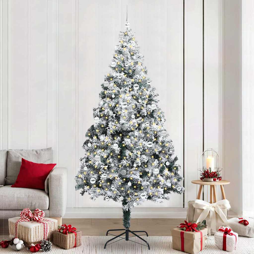 vidaXL Árvore de Natal Artificial Branco 150 cm PVC, Aço e Plástico
