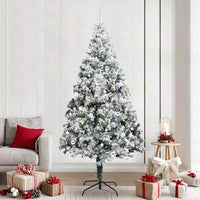 vidaXL Árvore de Natal Artificial Branco 150 cm PVC, Aço e Plástico