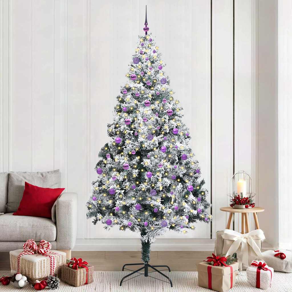 vidaXL Árvore de Natal Artificial Branco 150 cm PVC, Aço e Plástico