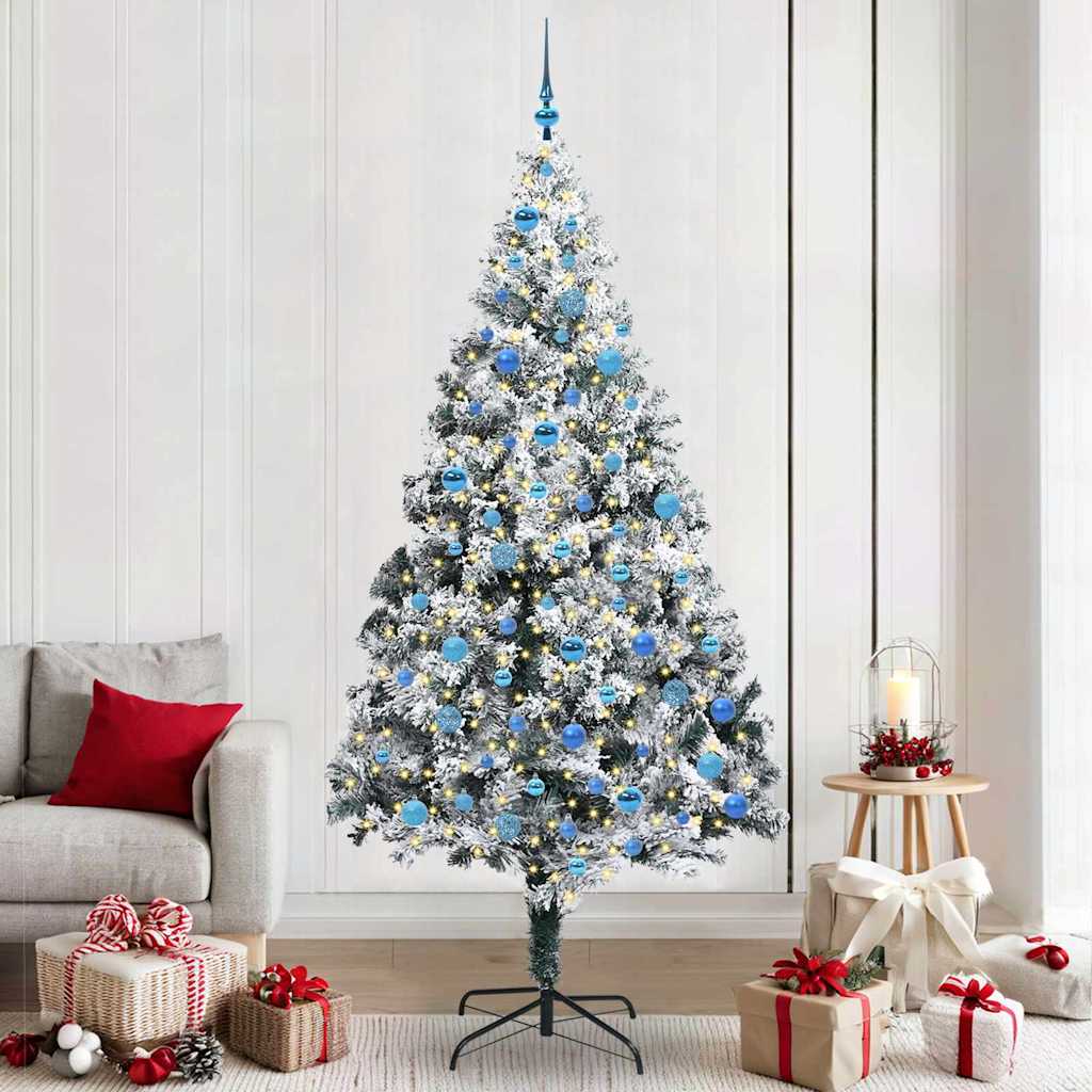 vidaXL Árvore de Natal Artificial Branco 150 cm PVC, Aço e Plástico
