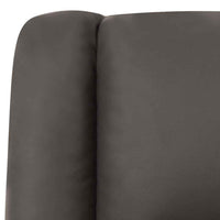 vidaXL Poltrona de massagens couro genuíno cinza