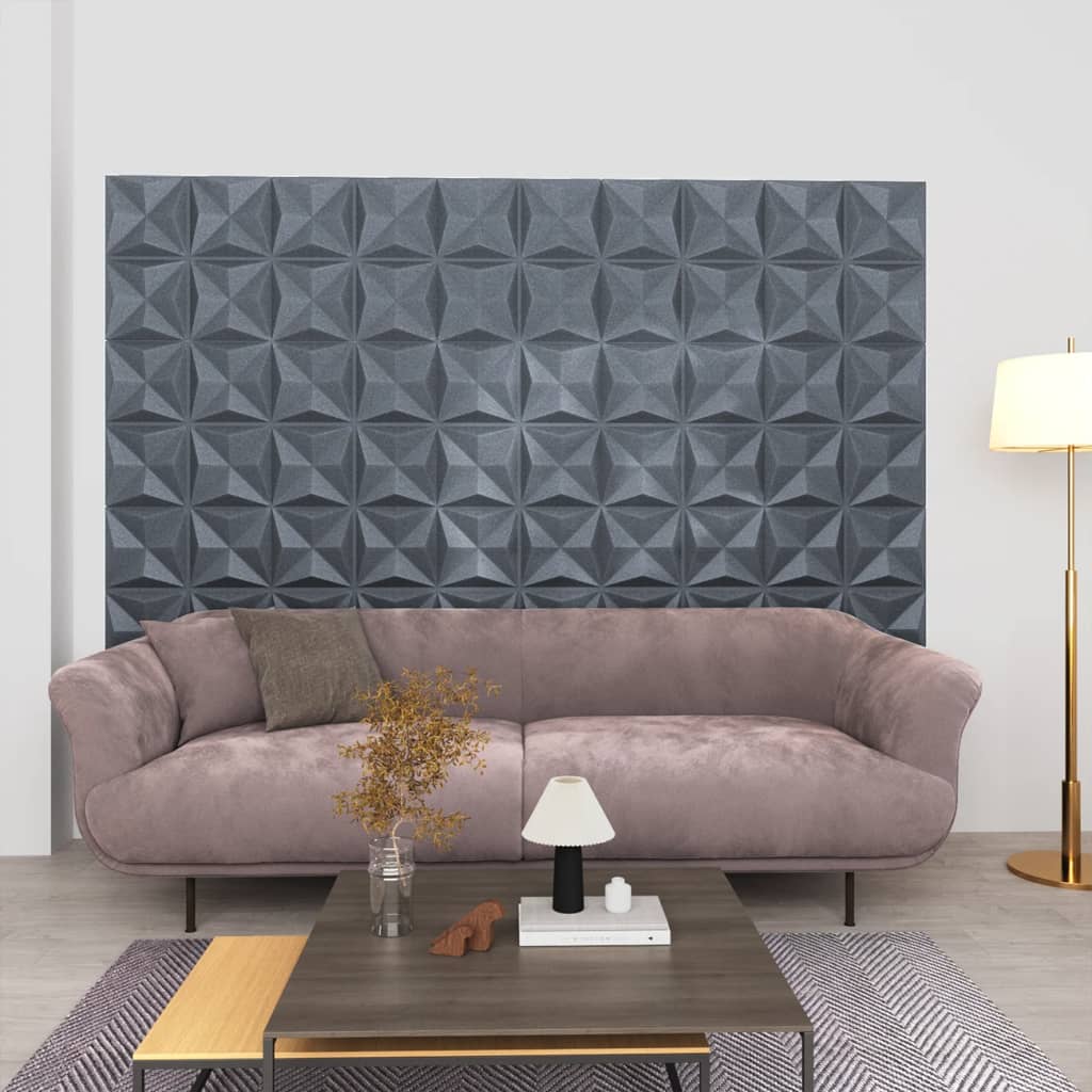 vidaXL Painéis de parede 3D 24 pcs 50x50 cm 6 m² branco diamante