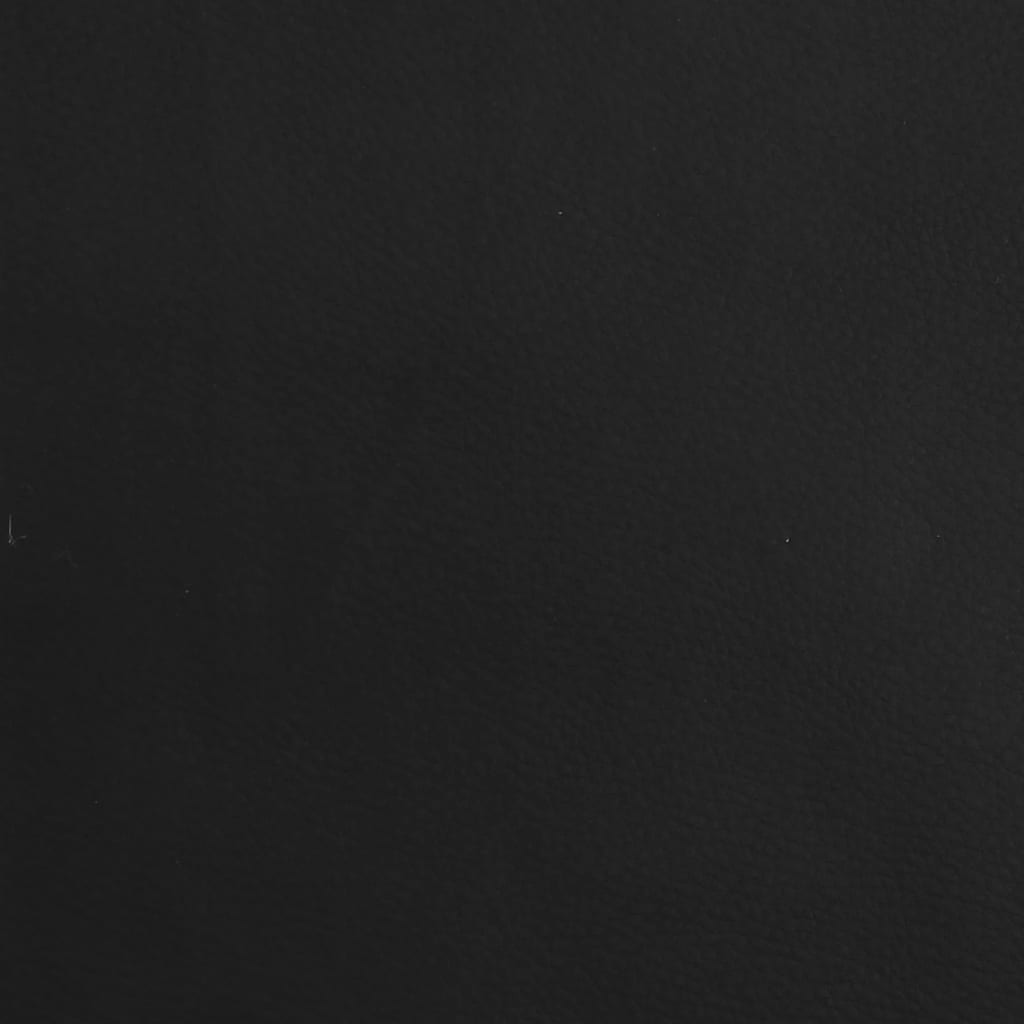 vidaXL Chaise longue com almofadões e rolo couro artificial preto