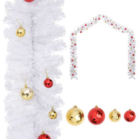 vidaXL Grinalda de Natal decorada com enfeites 5 m