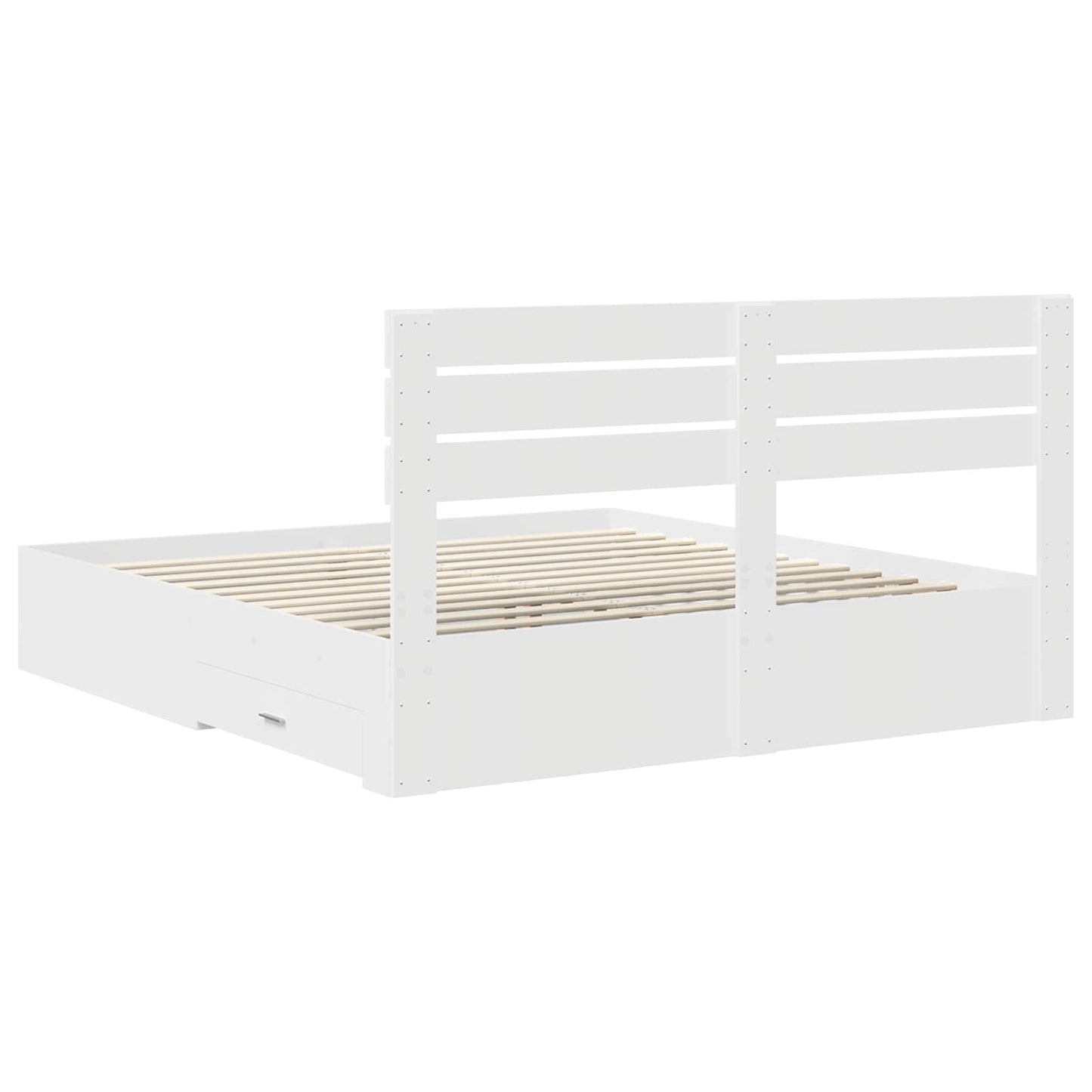 vidaXL Estrutura da Cama com gaveta com cabeceira Madeira processada