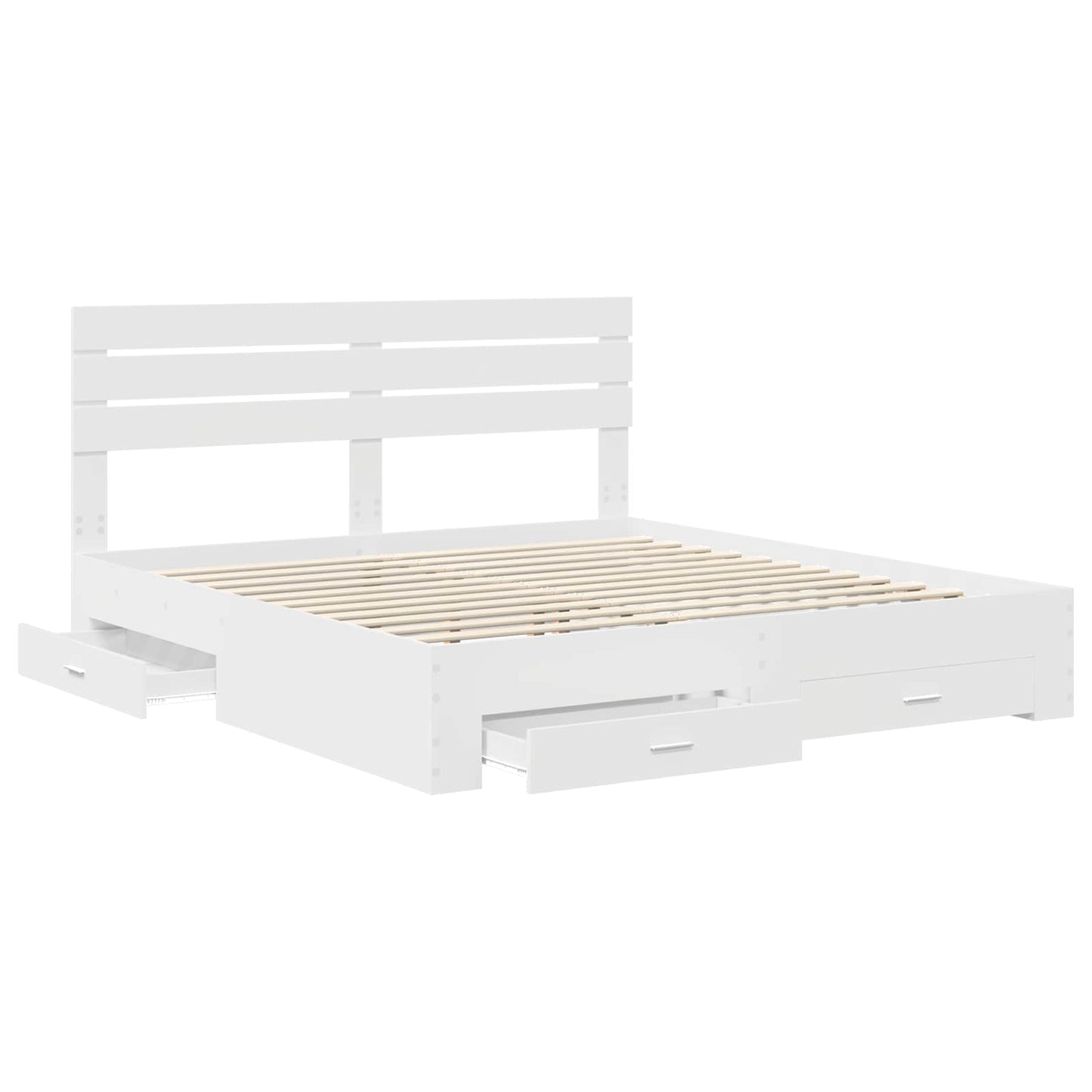 vidaXL Estrutura da Cama com gaveta com cabeceira Madeira processada