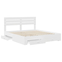 vidaXL Estrutura da Cama com gaveta com cabeceira Madeira processada