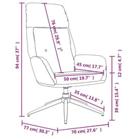 vidaXL Cadeira de descanso couro genuíno preto