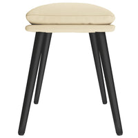 vidaXL Apoio de pés 45x29,5x35 cm tecido cor creme