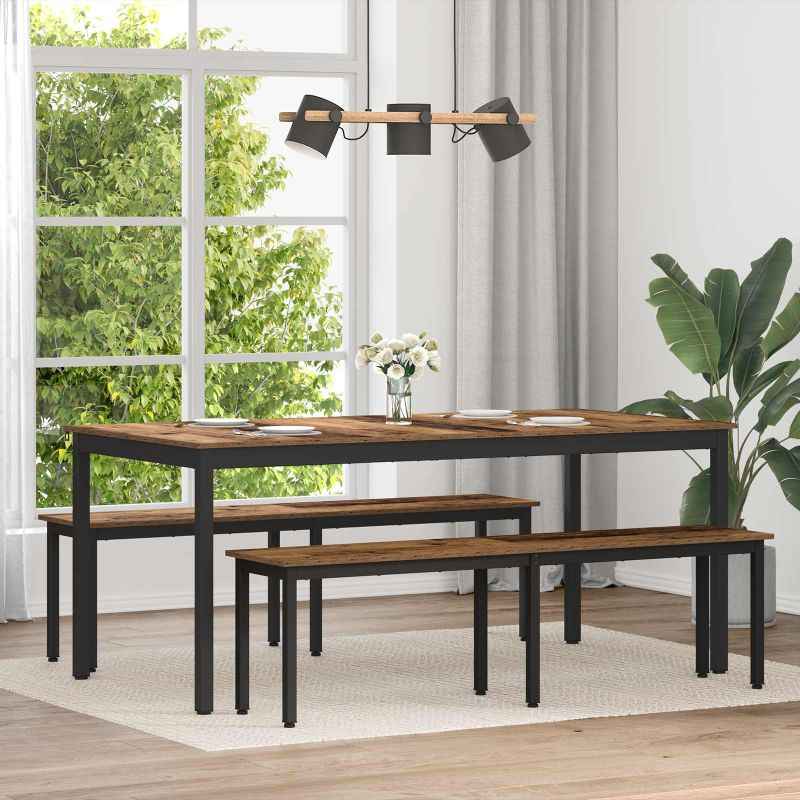 vidaXL Mesas de jantar Madeira processada