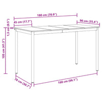 vidaXL Mesas de jantar Madeira processada