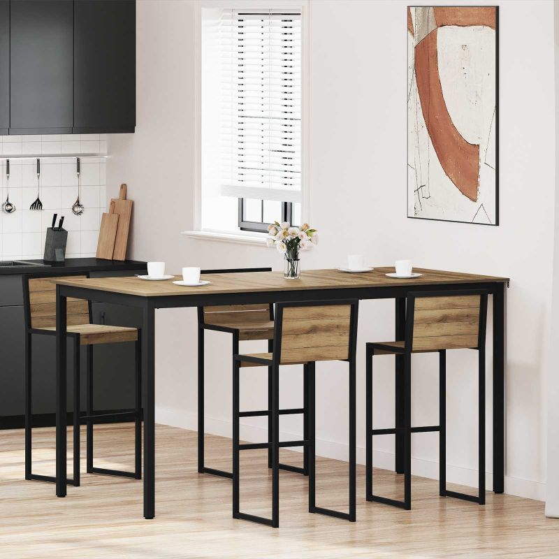 vidaXL Mesas de jantar Madeira processada