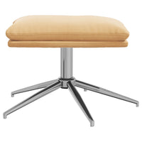 vidaXL Apoio de pés tecido de microfibra 60x60x35 cor creme