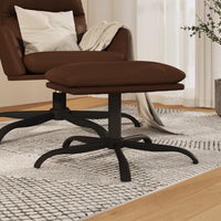 vidaXL Apoio de pés 45x29,5x36 cm couro artificial castanho brilhante