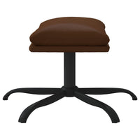 vidaXL Apoio de pés 45x29,5x36 cm couro artificial castanho brilhante