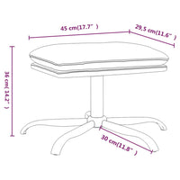 vidaXL Apoio de pés 45x29,5x36 cm couro artificial castanho brilhante