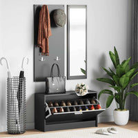 Conjunto de sapateira 3 em 1 branco e carvalho