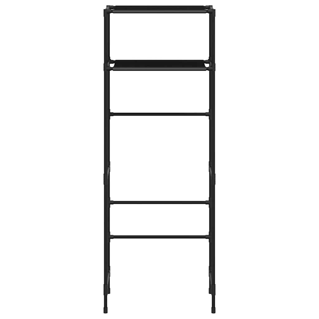 vidaXL Estante arrumação p/ sanita 2 níveis 53,5x28x143 cm ferro preto