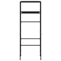 vidaXL Estante arrumação p/ sanita 2 níveis 53,5x28x143 cm ferro preto