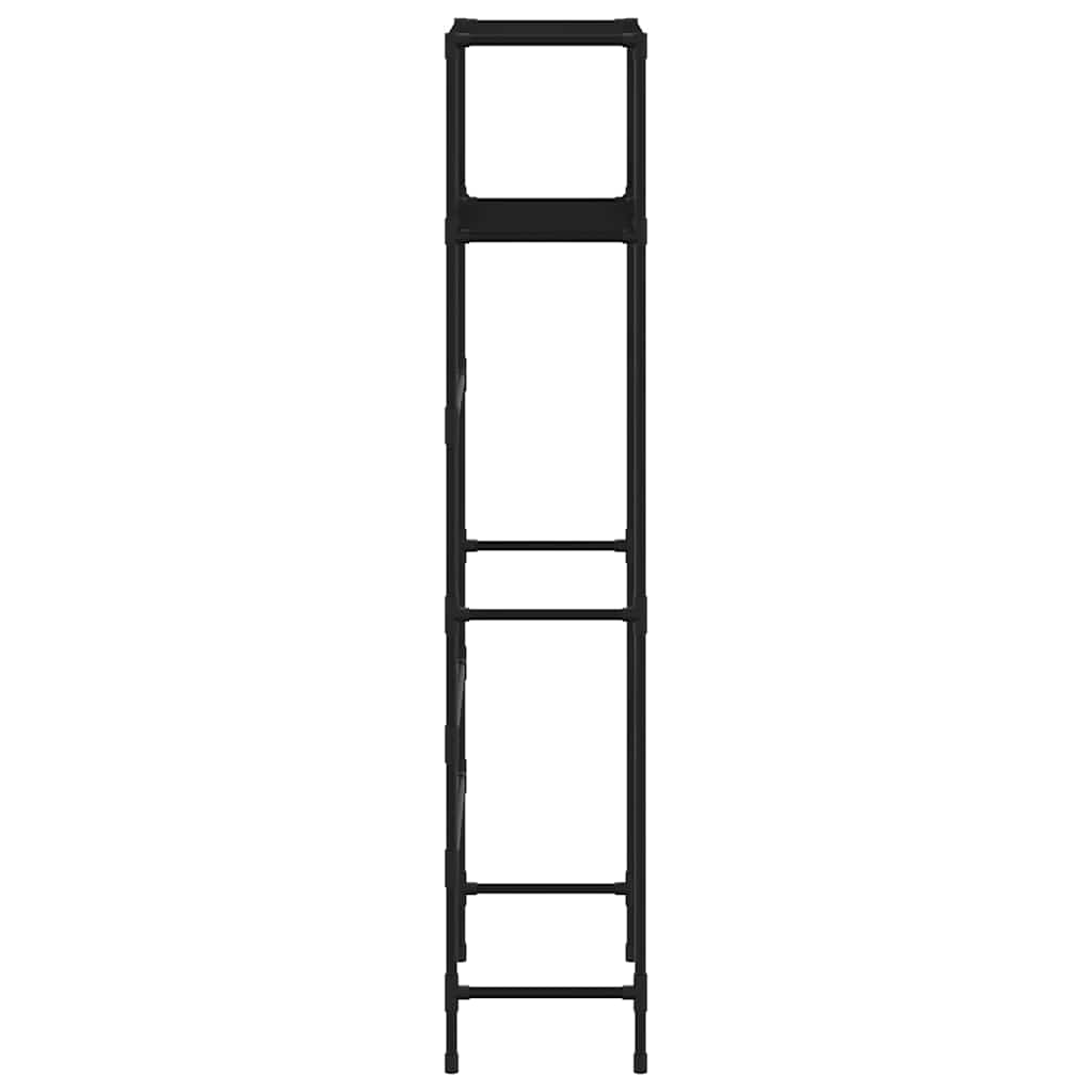 vidaXL Estante arrumação p/ sanita 2 níveis 53,5x28x143 cm ferro preto