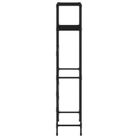 vidaXL Estante arrumação p/ sanita 2 níveis 53,5x28x143 cm ferro preto