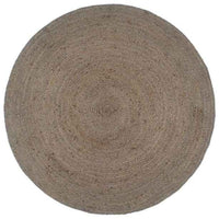 vidaXL Tapete artesanal em juta redondo 90 cm cinzento