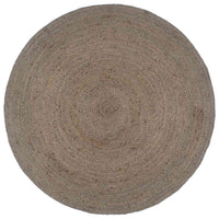 vidaXL Tapete artesanal em juta redondo 90 cm cinzento