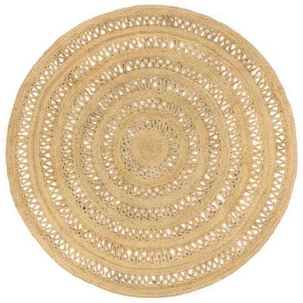 vidaXL Tapete artesanal em juta trançada 90 cm