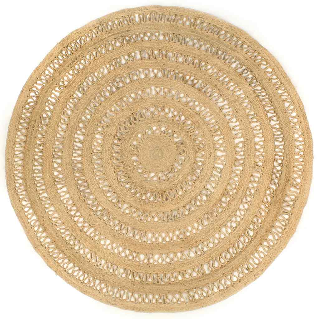 vidaXL Tapete artesanal em juta trançada 90 cm