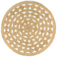 vidaXL Tapete artesanal em juta trançada 90 cm