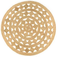 vidaXL Tapete artesanal em juta trançada 90 cm