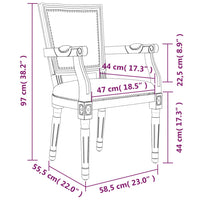 vidaXL Cadeira de jantar linho