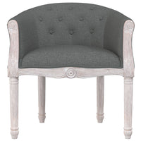 vidaXL Cadeira de jantar tecido cinzento-escuro