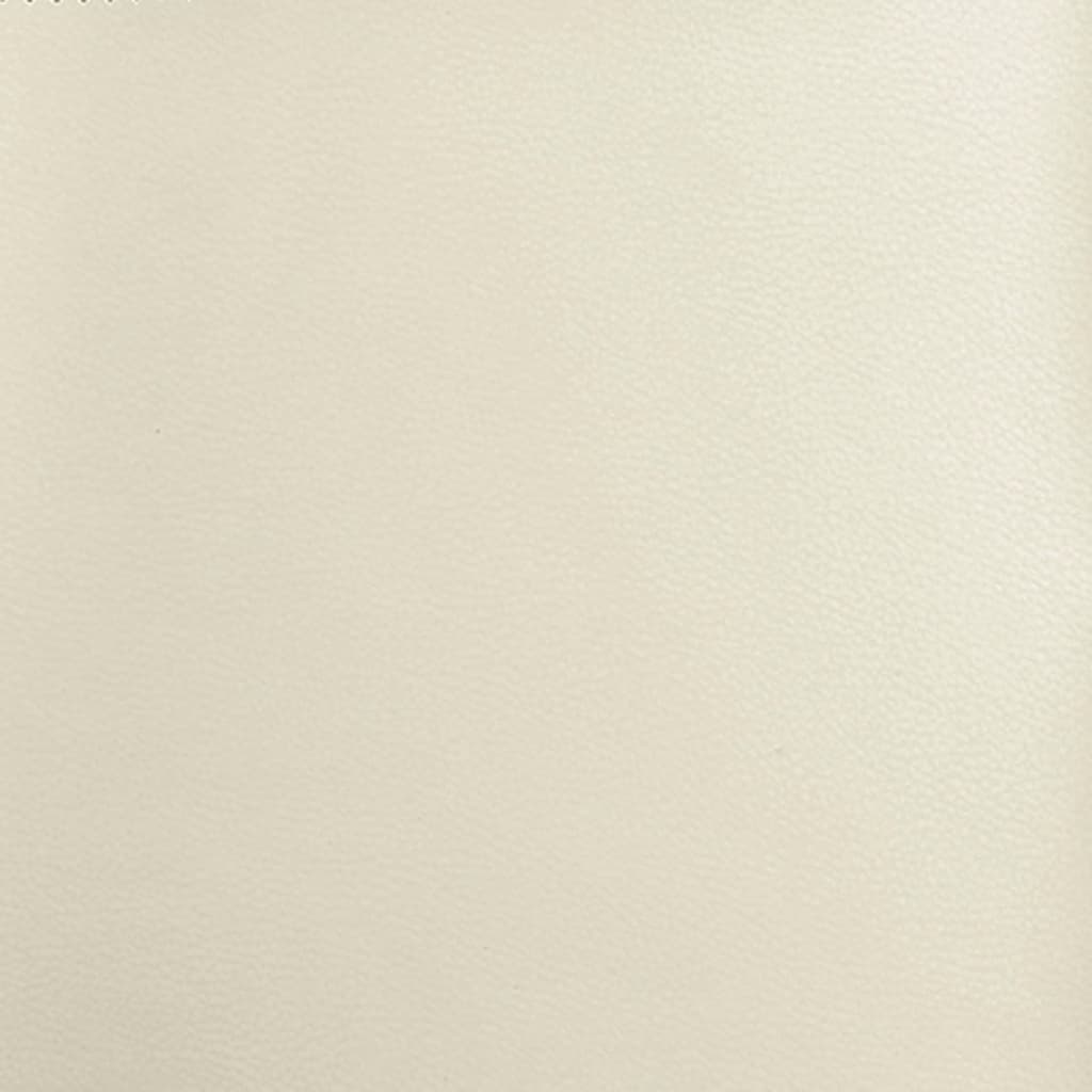 vidaXL Poltrona reclinável couro artificial branco nata