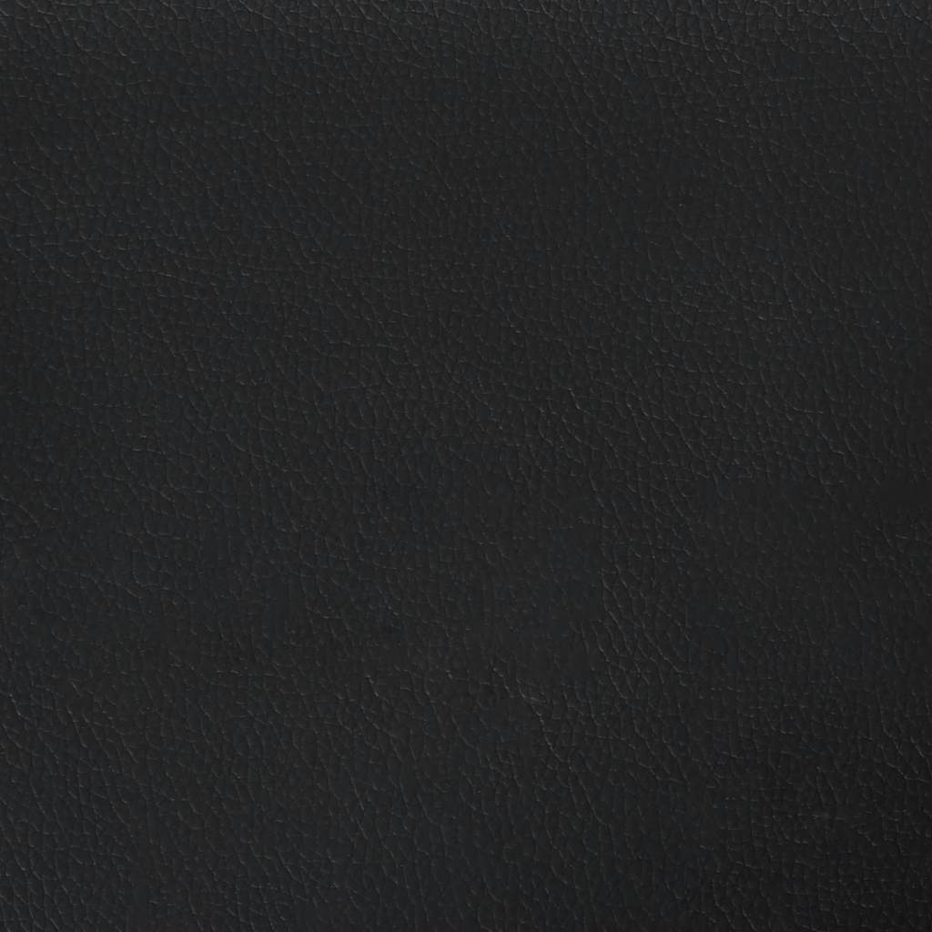 vidaXL Sofá de 2 lugares 140 cm couro artificial preto