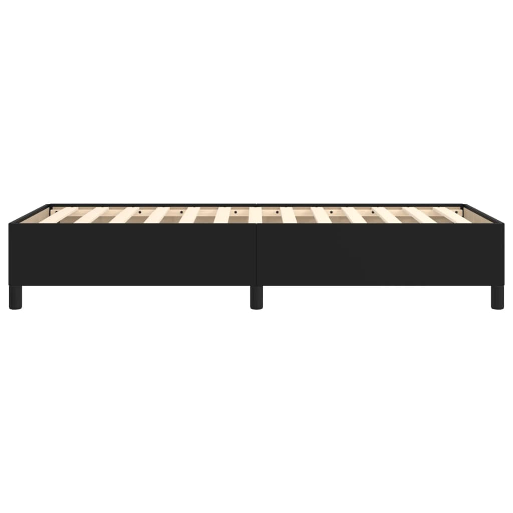 vidaXL Estrutura de cama de solteiro 90x190 cm couro artificial preto