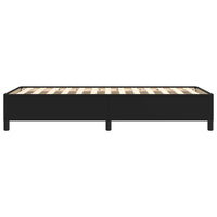 vidaXL Estrutura de cama de solteiro 90x190 cm couro artificial preto