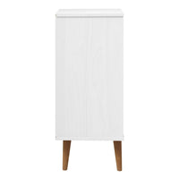 vidaXL Armário de gavetas MOLDE 40x35x82 cm pinho maciço branco